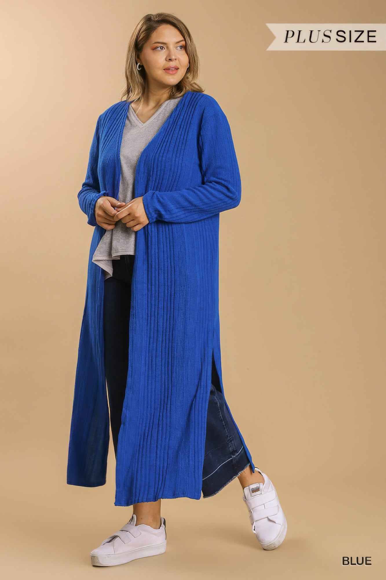 Plus Size Open Front Long Body Cardigan – Stylish & Comfortable – men’s fashion, stylish and versatile